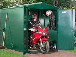 Metal Motorbike Shed Plus from Gardien | garden security