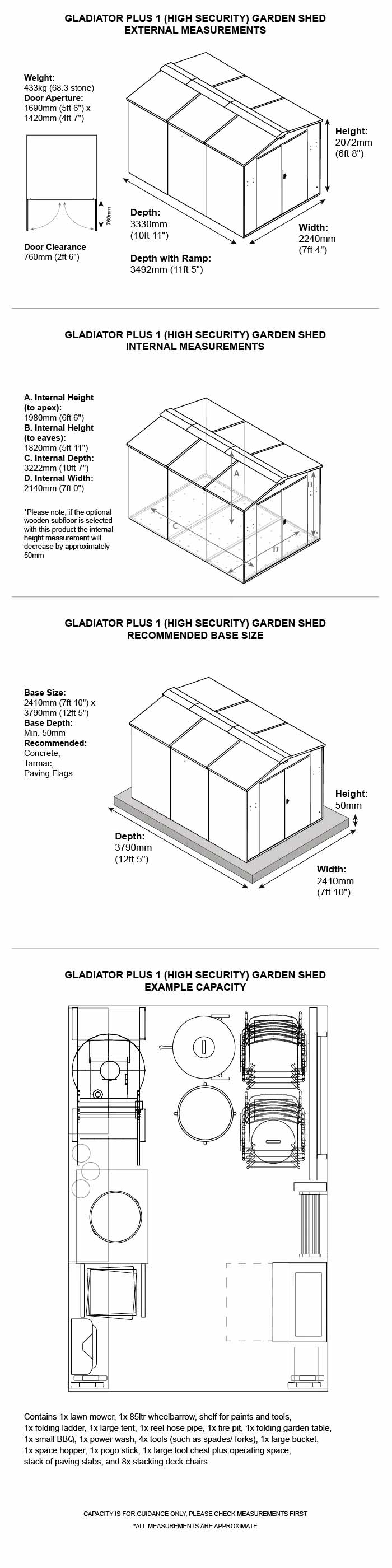 Asgard Centurion Plus 1 Dimensions