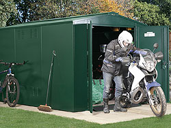 Large Motorcycle Storage Garage from Gardien | garden security